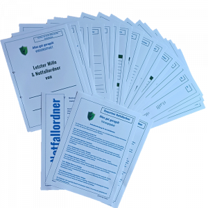 Ehepartner Notfall-Dokumente zum Download